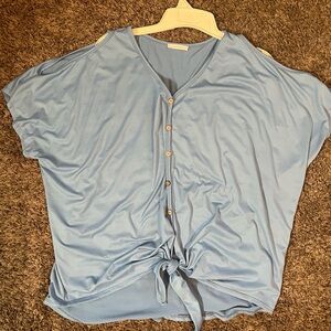 Knit cold shoulder top